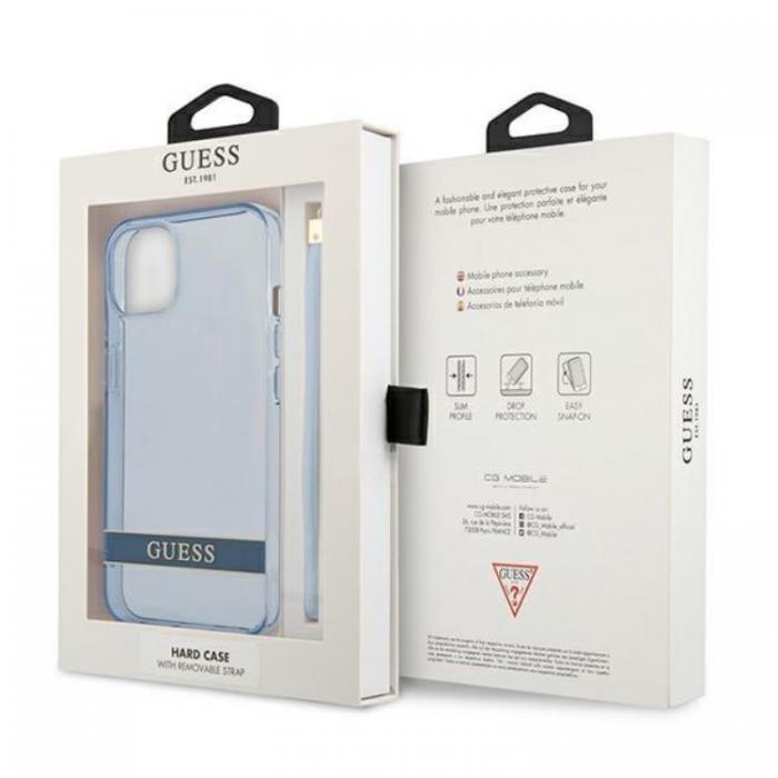 Guess - Guess iPhone 13 mini Skal Translucent Stap - Bl
