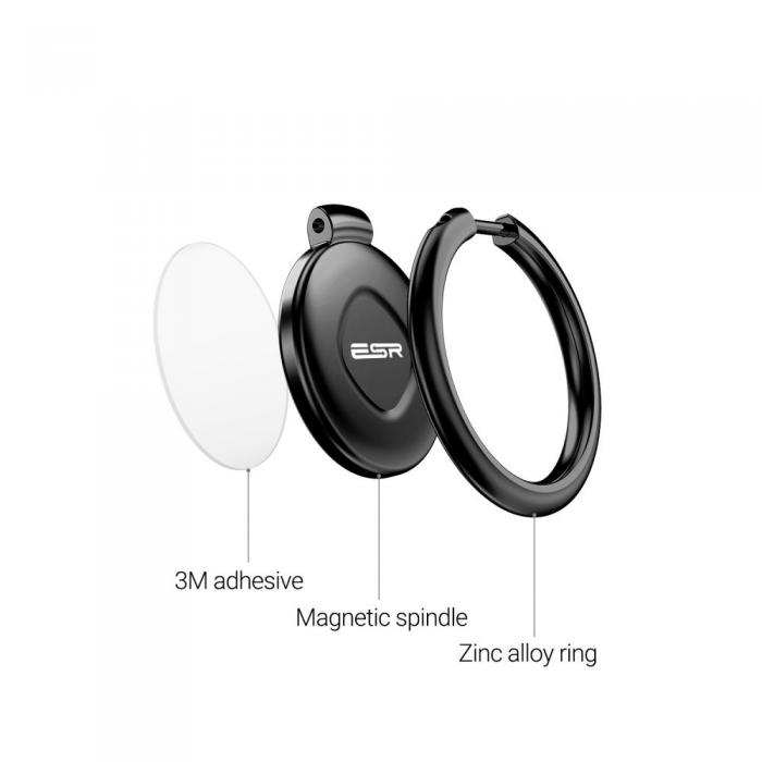 UTGATT1 - ESR Magnetic Phone Ring Svart