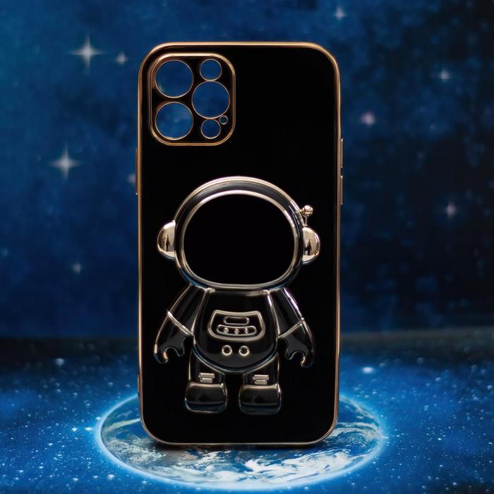 OEM - iPhone 12 Pro Skal Astronaut Svart Skyddande Fodral