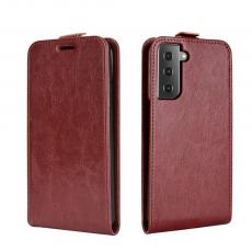 A-One Brand - Flip mobilväska till Samsung Galaxy S21 - Brun