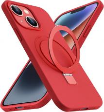 A-One Brand - iPhone 11 Mobilskal Magsafe Liquid Silikon - Röd
