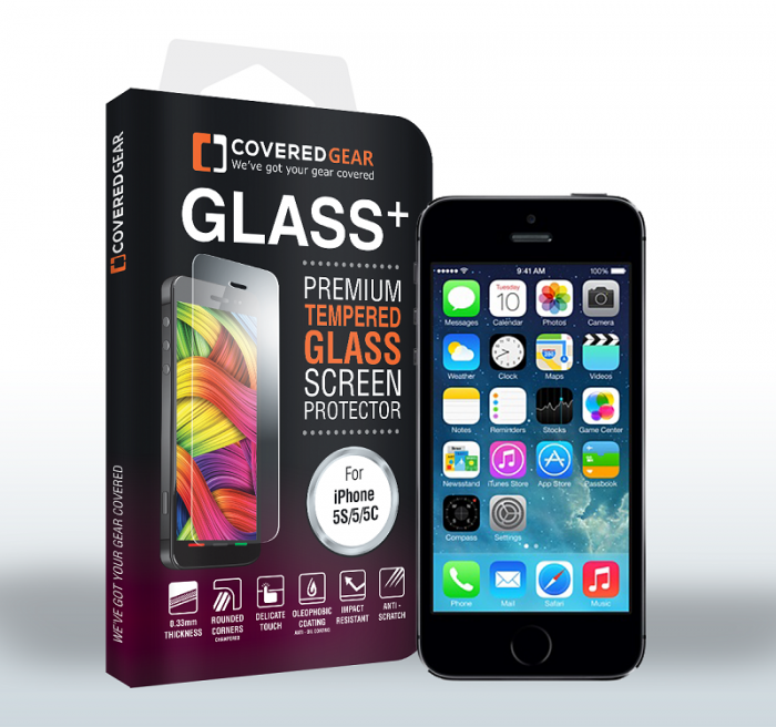 UTGATT5 - CoveredGear hrdat glas skrmskydd till iPhone 5/5S/SE