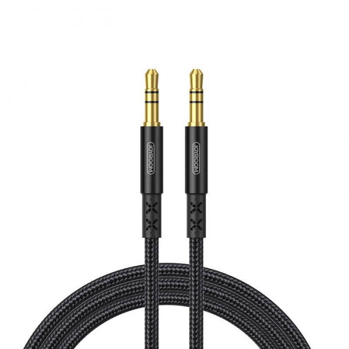 UTGATT1 - Joyroom stereo audio AUX cable 3,5 mm mini jack 1 m Svart