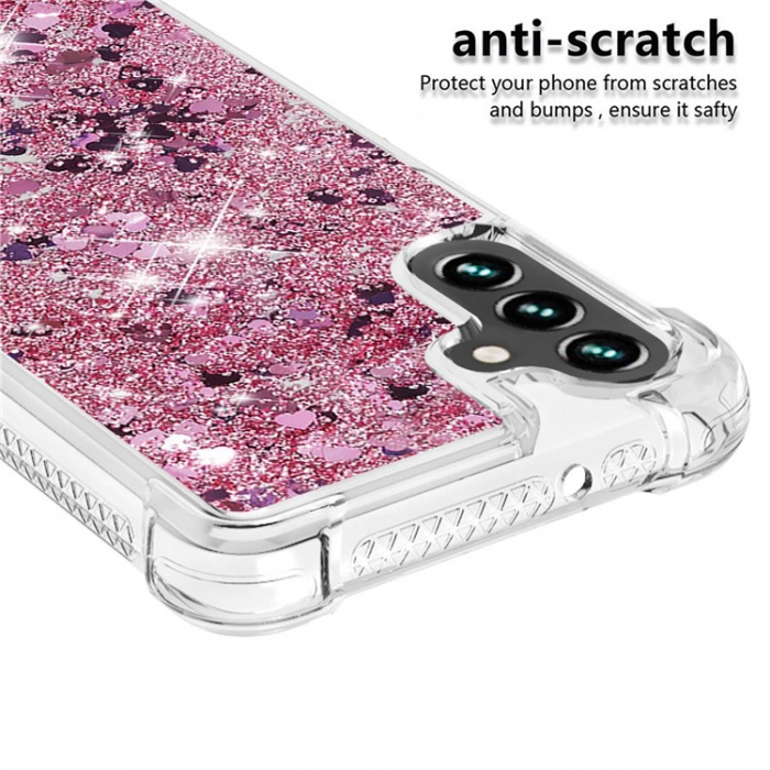 A-One Brand - Galaxy A54 5G Mobilskal YB Quicksand Glitter TPU - Rosa Guld