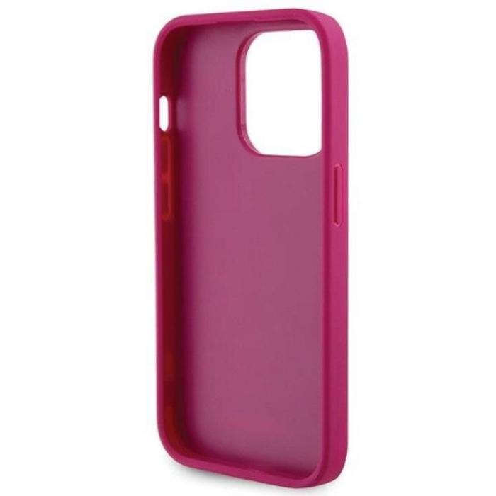 Guess - Guess iPhone 15 Pro Max Mobilskal Strass Metal Logo - Rosa