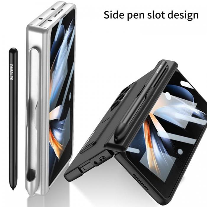 GKK - GKK Galaxy Z Fold 4 Skal Magnetic Kickstand - Silver