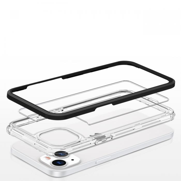 OEM - iPhone 13 mini Skal Clear 3in1 Gel - Svart