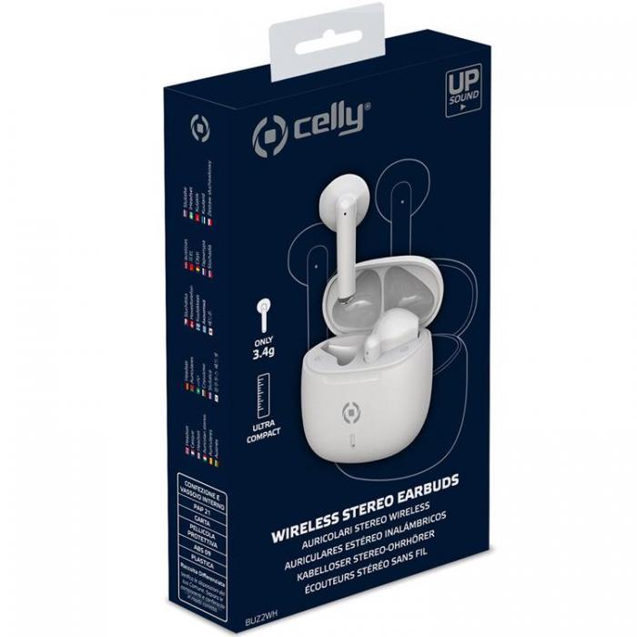 Celly - CELLY True Bluetooth-Hrlurar In-ear Trdlsa Drop - Vit