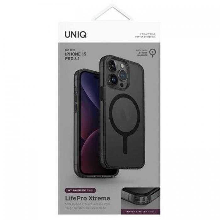 UNIQ - UNIQ iPhone 15 Pro Mobilskal Magsafe LifePro Xtreme - Frost Smoke