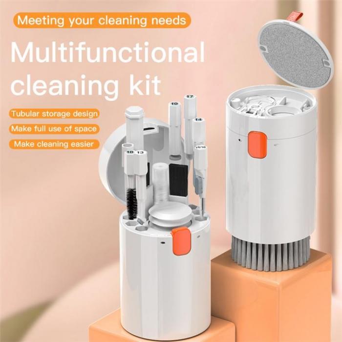 A-One Brand - 20-in-1 Cleaning Tool Kit med Brush - Vit