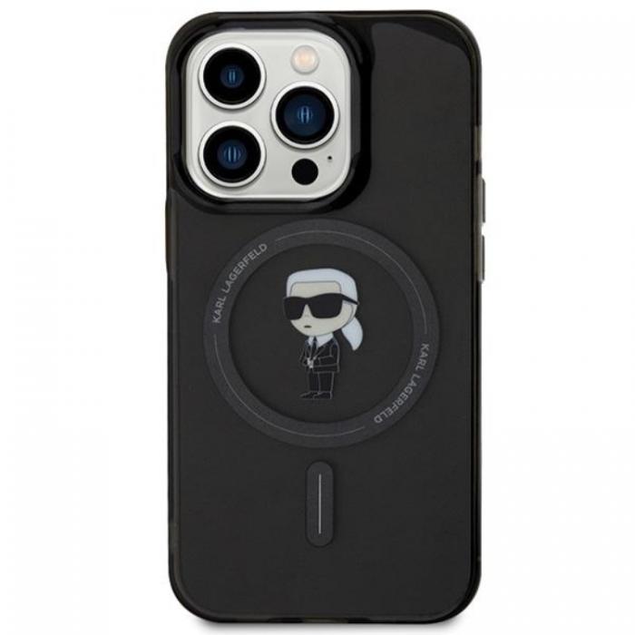 KARL LAGERFELD - Karl Lagerfeld iPhone 14 Pro Mobilskal Magsafe IML Ikonik - Svart