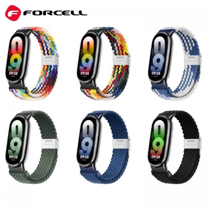 Forcell - Forcell Xiaomi Mi Band 8 Armband FX5- Bl/Vit