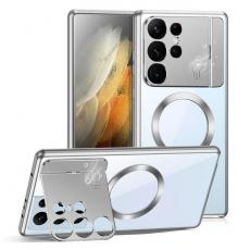 A-One Brand - Galaxy S21 Ultra Mobilskal Magsafe Aroma Kickstand - Silver