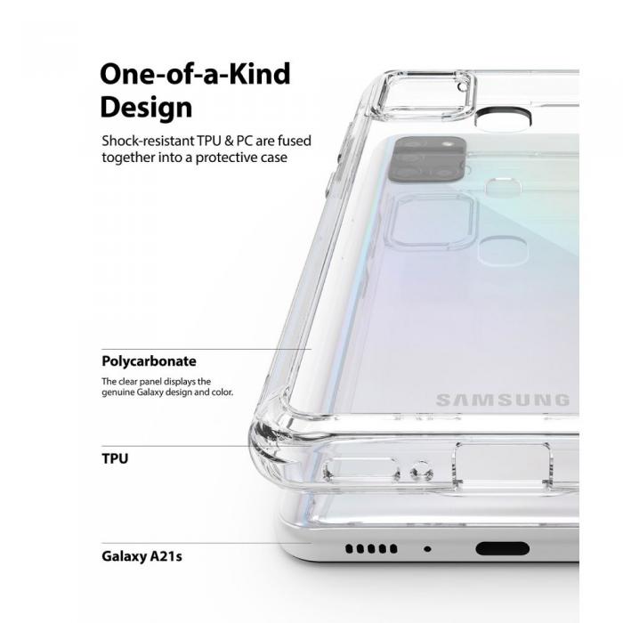 UTGATT5 - RINGKE Fusion mobilskal till Galaxy A21s - Clear