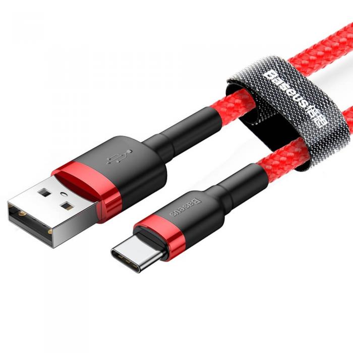 BASEUS - Baseus Cafule USB-C till USB-A kabel QC 3.0 3A 1M Rd