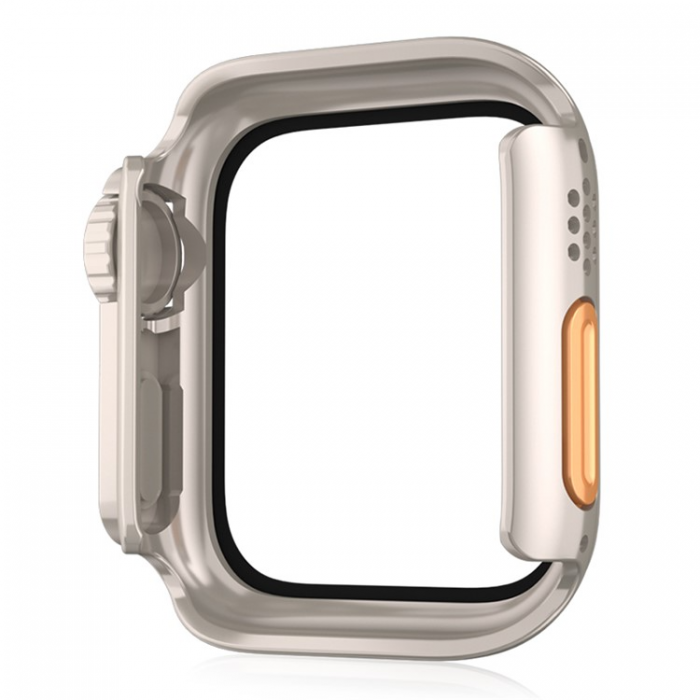 A-One Brand - Apple Watch 7/8 (45mm) Frvandla Utseendet till Apple Watch Ultra - Guld