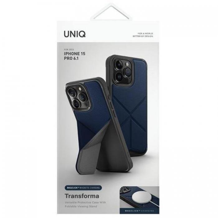 UNIQ - UNIQ iPhone 15 Pro Mobilskal Magsafe Transforma - Bl
