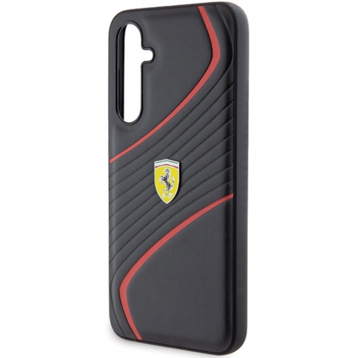Ferrari - Ferrari Galaxy S23 FE Mobilskal Twist Metal Logo - Svart