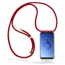 CoveredGear-Necklace - Boom Galaxy S9 mobilhalsband skal - Maroon Cord