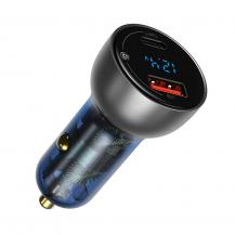 BASEUS - Baseus Billaddare USB/USB-C 65 W 5 A SCP transparent