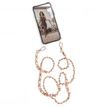 Boom of Sweden - Boom iPhone 12 Mini skal med mobilhalsband- Chain Pink