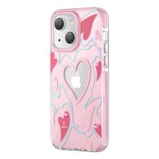 Kingxbar - Kingxbar iPhone 14 Plus Skal Heart Star - Pink Heart