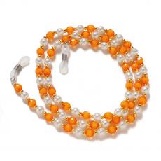 A-One Brand - Glasögon snöre med pärlor - Orange