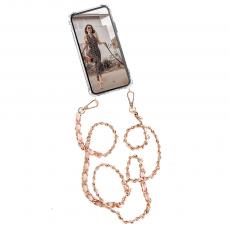 Boom of Sweden - Boom iPhone 12 & 12 Pro skal med mobilhalsband- Chain Pink