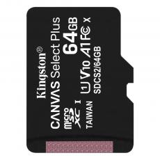 Kingston - Kingston 64GB Canvas Select Plus microSDXC Minneskort