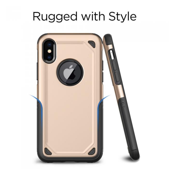 A-One Brand - Rugged Armor Skal till Apple iPhone XS / X - Gold