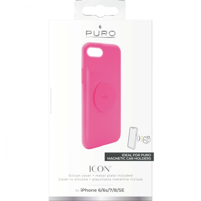 UTGATT5 - Puro - Icon Fluo Mobilskal iPhone 6/6S/7/8/SE 2020 2020 - Fucsia