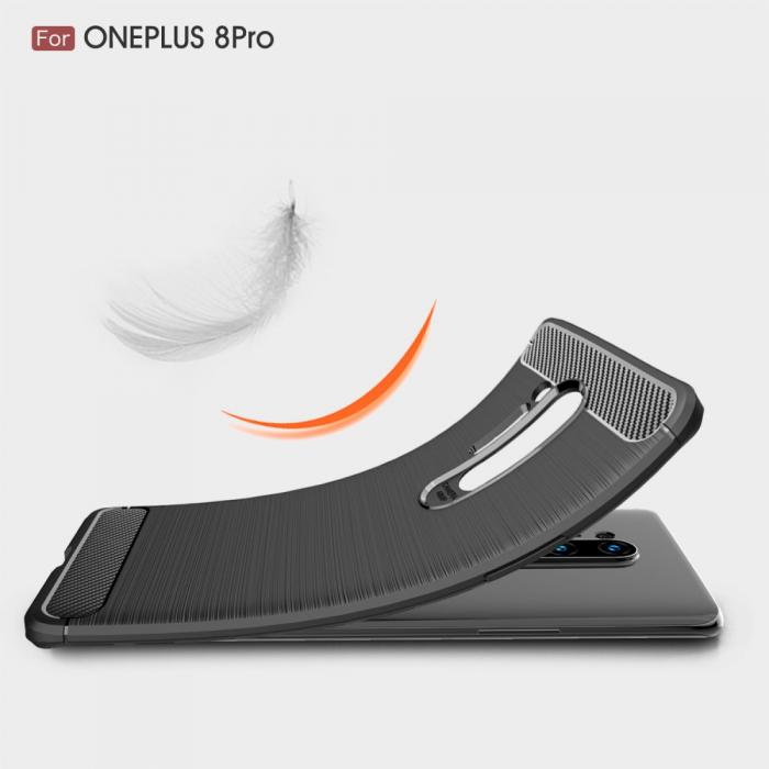 A-One Brand - Carbon Fibre Skal OnePlus 8 Pro - Svart
