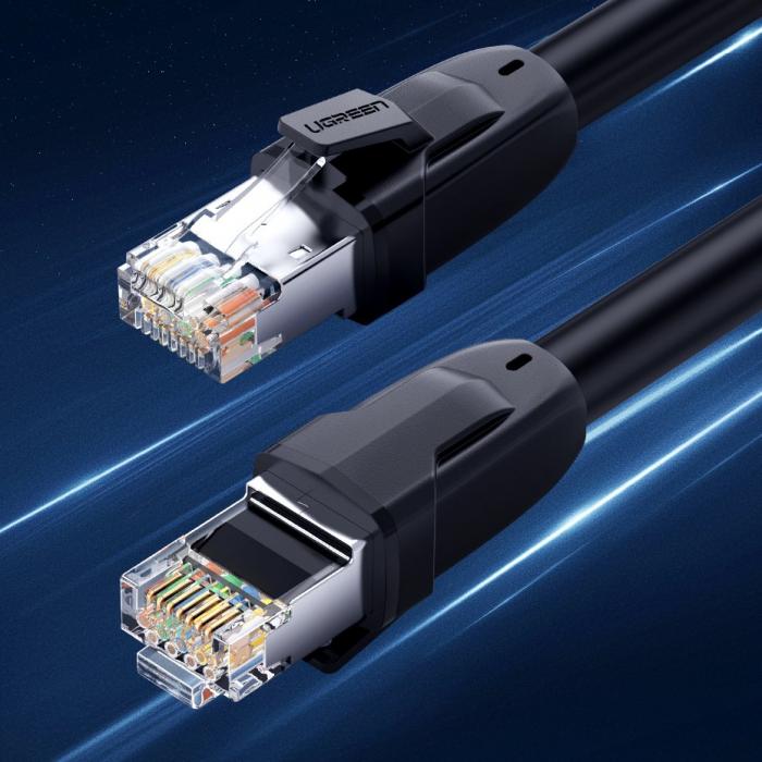 UTGATT5 - UGreen Ethernet Kabel RJ45 Cat 8 T568B 1m Svart