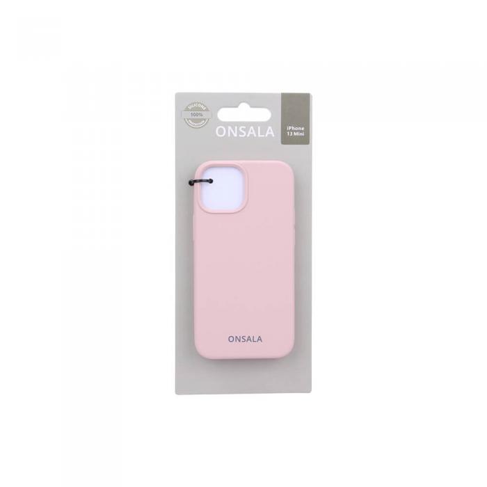 UTGATT1 - Onsala Silikon Sand Skal iPhone 13 Mini - Rosa