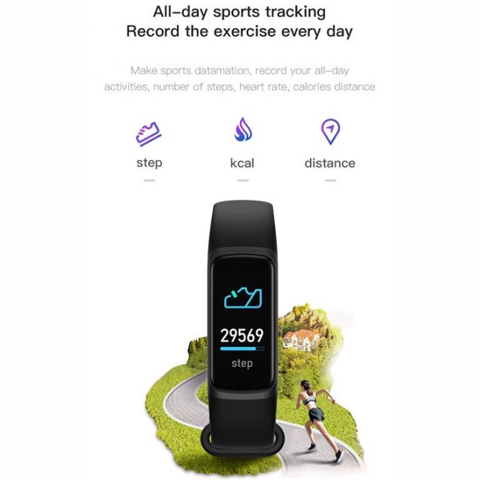 UTGATT5 - Denver Bluetooth Fitnessband med HR/BP sensor - Svart