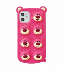 Fidget Toys - Pink Bear Pop it Fidget Skal till iPhone 11