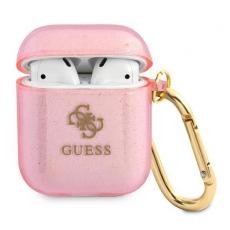 Guess - Guess Glitter Collection Skal AirPods - Rosa