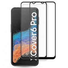 AMORUS - [2 Pack] AMORUS Galaxy Xcover 6 Pro Härdat Glas Skärmskydd Full Glue - Svart