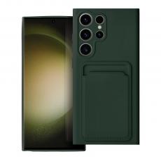 OEM - Skal med Kortfack för Samsung S23 Ultra grönt