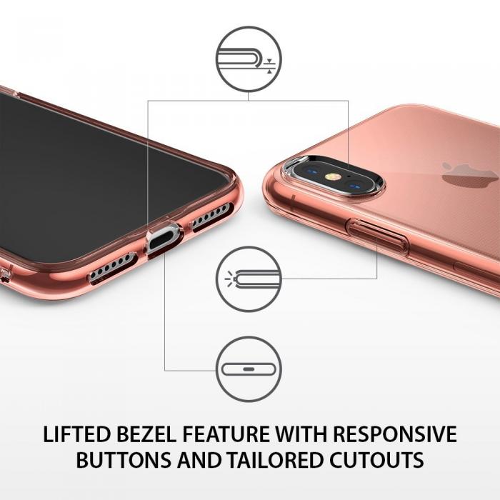 UTGATT4 - Ringke Air Skal till Apple iPhone XS / X - Rose Gold