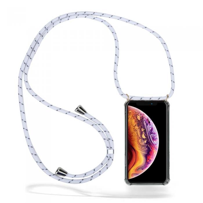 UTGATT4 - CoveredGear Necklace Case iPhone X - White Stripes Cord