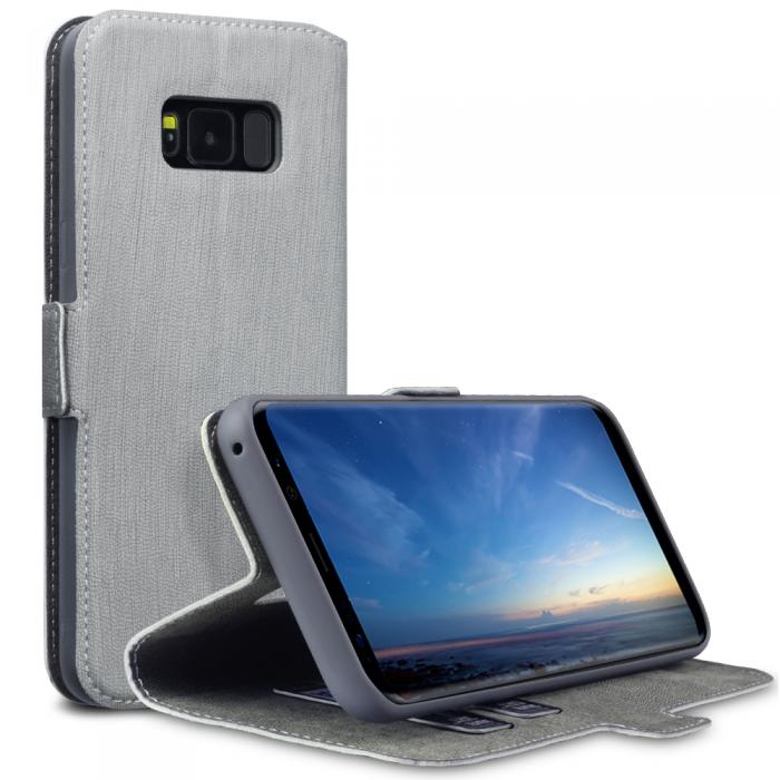UTGATT5 - Slimmat Plnboksfodral till Samsung Galaxy S8 Plus - Gr