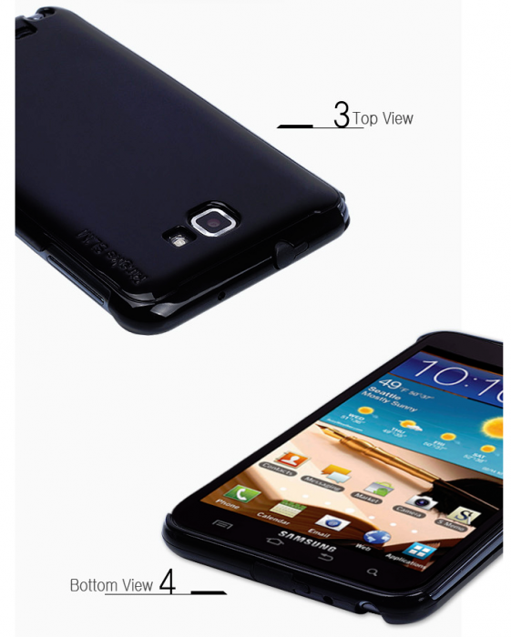 UTGATT4 - Ringke Slim till Samsung Galaxy NOTE (SVART) + Skrmskydd