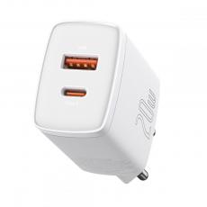 BASEUS - Baseus 2-Port Network Charger 20w - Vit