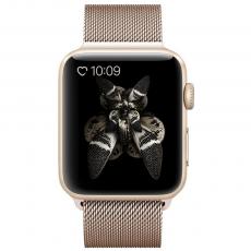 A-One Brand - Metallarmband kompatibelt med Apple Watch 4/5/6/7/SE 42/44mm Guld
