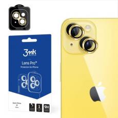 3MK - 3MK iPhone 14 Kameralinsskydd i Härdat Glas - Gul