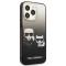 KARL LAGERFELD - Karl Lagerfeld iPhone 13 Pro Skal Gradient Ikonik Karl & Choupette - Svart