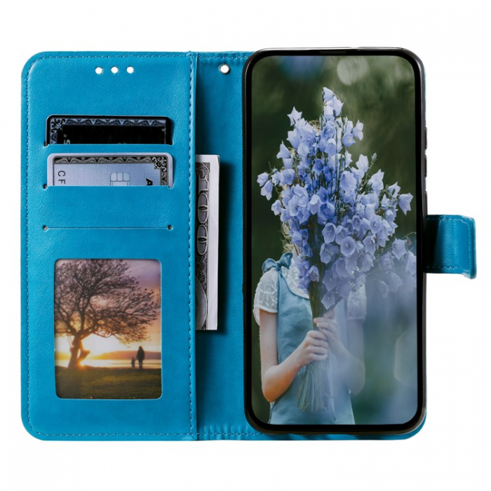 A-One Brand - Sony Xperia 1 V Plnboksfodral Imprinted Mandala Flower - Bl
