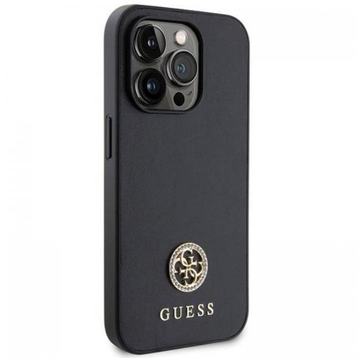Guess - Guess iPhone 14 Pro Mobilskal Strass Metal Logo - Svart
