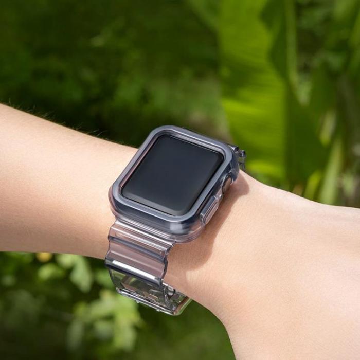 Ruhtel - Armband kompatibelt med Apple Watch 6 / 5 / 4 / SE 40mm - Svart